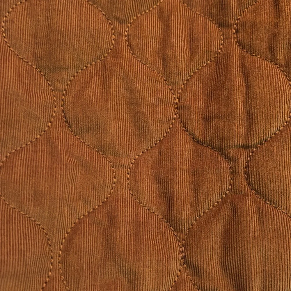 Madewell Corduroy Quilted Brown‎ Button Skirt Size 8